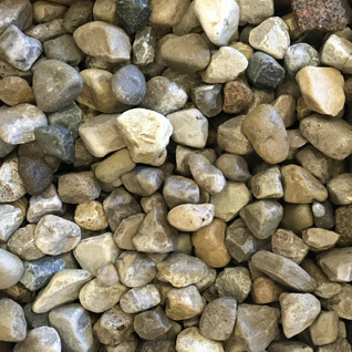 3/4 Inch Round River Rock - Yellow